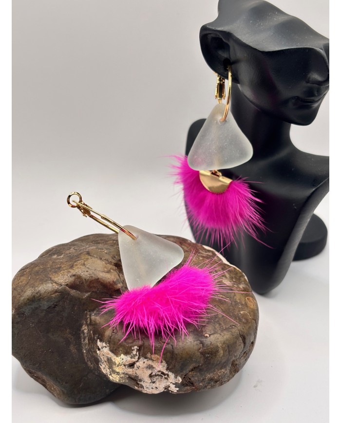 PENDIENTES DE CRISTAL MARINO O LÁGRIMAS DE SIRENA