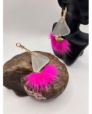 PENDIENTES DE CRISTAL MARINO O LÁGRIMAS DE SIRENA