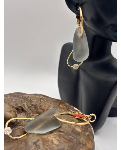 PENDIENTES DE CRISTAL MARINO O LÁGRIMAS DE SIRENA