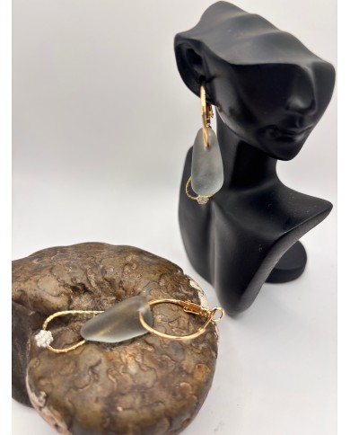 PENDIENTES DE CRISTAL MARINO O LÁGRIMAS DE SIRENA