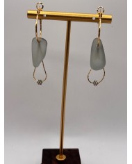 PENDIENTES DE CRISTAL MARINO O LÁGRIMAS DE SIRENA