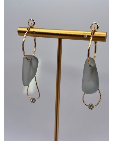 PENDIENTES DE CRISTAL MARINO O LÁGRIMAS DE SIRENA