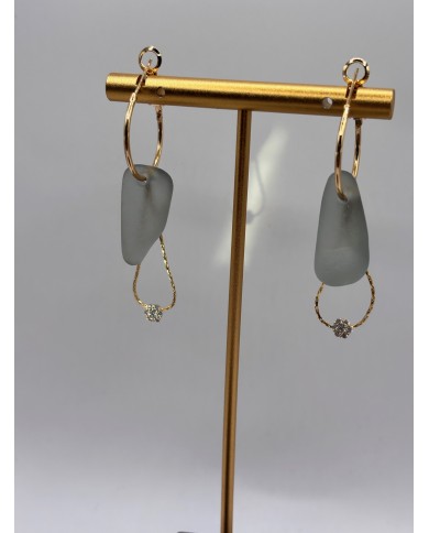 PENDIENTES DE CRISTAL MARINO O LÁGRIMAS DE SIRENA