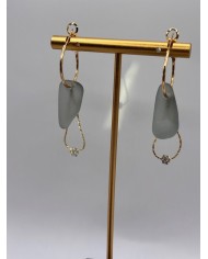 PENDIENTES DE CRISTAL MARINO O LÁGRIMAS DE SIRENA