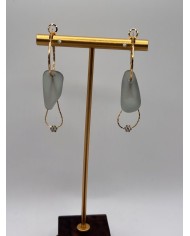 PENDIENTES DE CRISTAL MARINO O LÁGRIMAS DE SIRENA