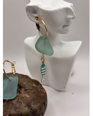 PENDIENTES DE CRISTAL MARINO O LÁGRIMAS DE SIRENA