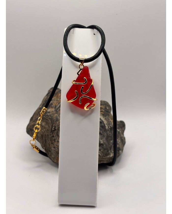 COLLAR ARTESANO DE CRISTAL MARINO