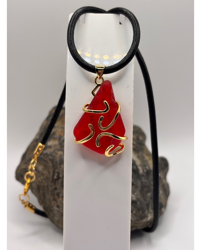 COLLAR ARTESANO DE CRISTAL MARINO