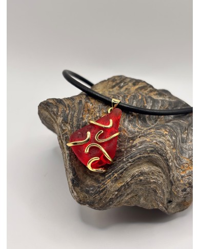 COLLAR ARTESANO DE CRISTAL MARINO