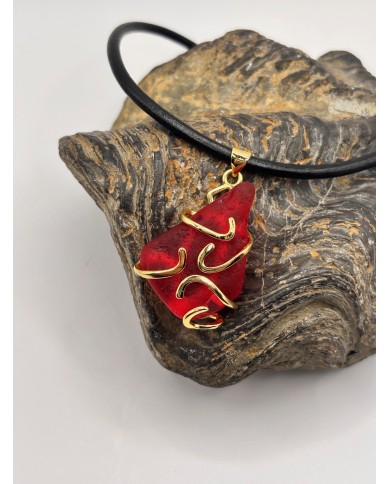 COLLAR ARTESANO DE CRISTAL MARINO