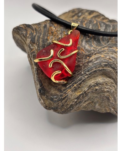 COLLAR ARTESANO DE CRISTAL MARINO