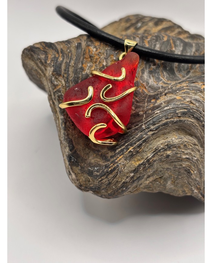 COLLAR ARTESANO DE CRISTAL MARINO