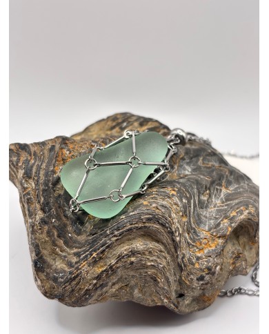 COLLAR ARTESANO DE CRISTAL MARINO