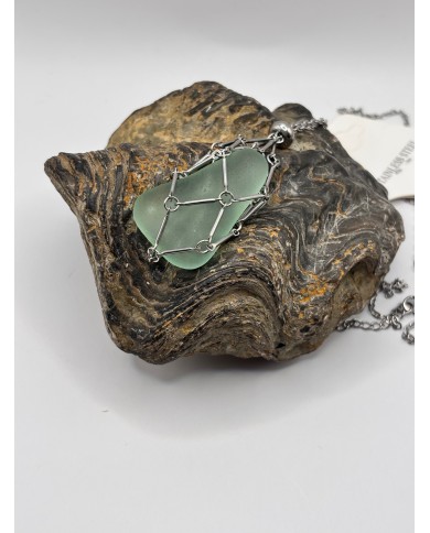 COLLAR ARTESANO DE CRISTAL MARINO