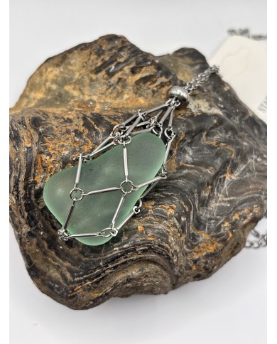 COLLAR ARTESANO DE CRISTAL MARINO