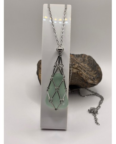 COLLAR ARTESANO DE CRISTAL MARINO