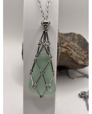 COLLAR ARTESANO DE CRISTAL MARINO