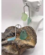 PENDIENTES DE CRISTAL  MARINO