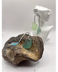 PENDIENTES DE CRISTAL  MARINO