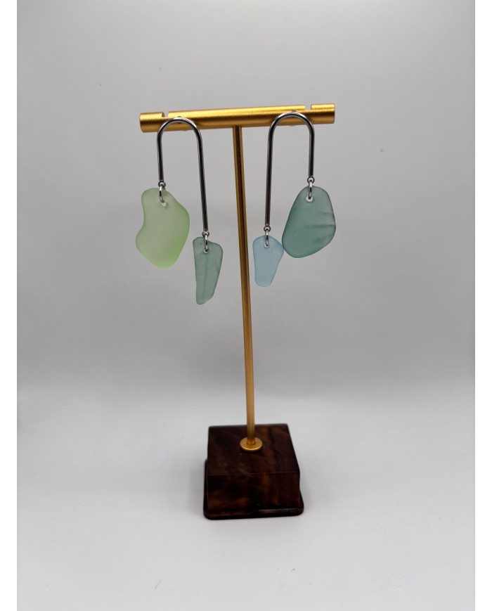 PENDIENTES DE CRISTAL  MARINO