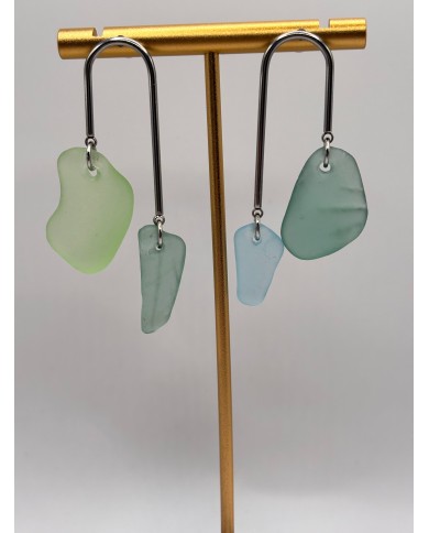 PENDIENTES DE CRISTAL  MARINO