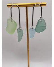 PENDIENTES DE CRISTAL  MARINO