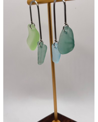 PENDIENTES DE CRISTAL  MARINO