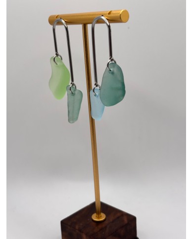 PENDIENTES DE CRISTAL  MARINO