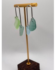 PENDIENTES DE CRISTAL  MARINO