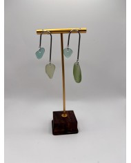 PENDIENTES ARTESANOS DE CRISTAL MARINO