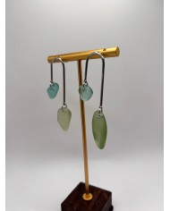 PENDIENTES ARTESANOS DE CRISTAL MARINO