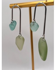 PENDIENTES ARTESANOS DE CRISTAL MARINO