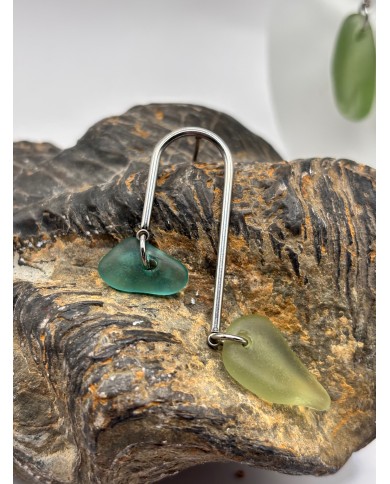 PENDIENTES ARTESANOS DE CRISTAL MARINO