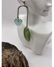 PENDIENTES ARTESANOS DE CRISTAL MARINO