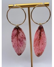 PENDIENTES ARTESANOSDE HOJA NATURAL ESQUELETIZAD
