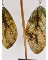 PENDIENTES ARTESANOS DE HOJA NATURAL ESQUELETIZADA