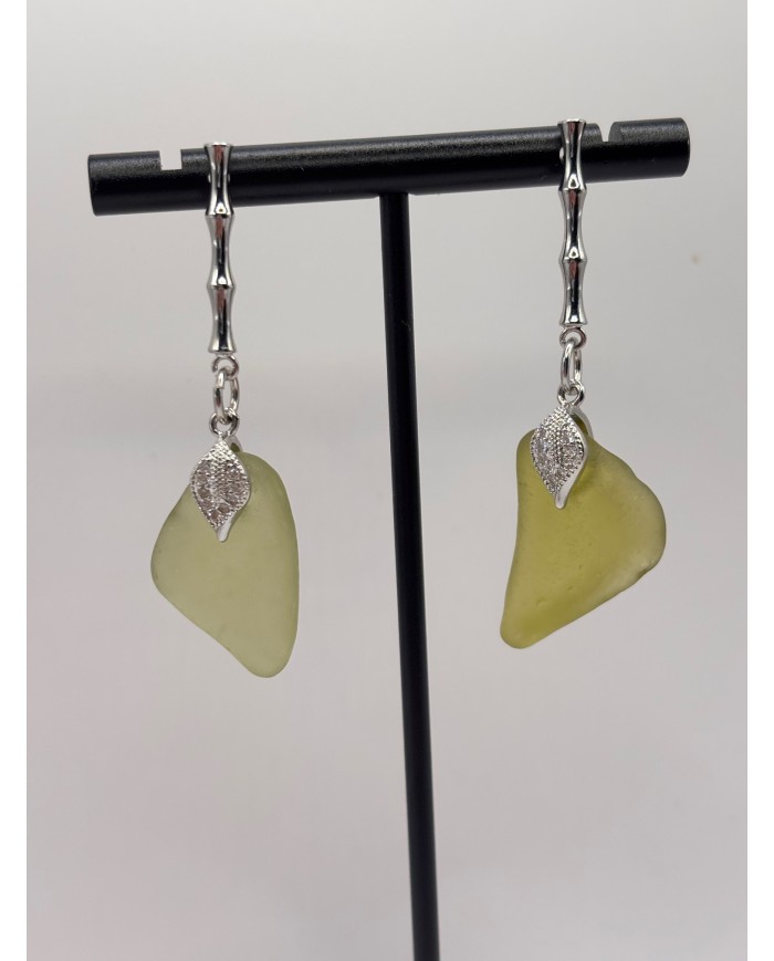 PENDIENTES DE CRISTAL MARINO O LÁGRIMAS DE SIRENA