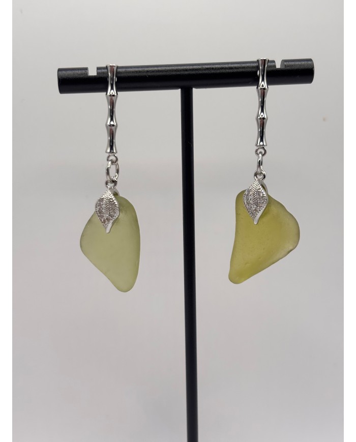 PENDIENTES DE CRISTAL MARINO O LÁGRIMAS DE SIRENA