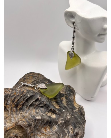 PENDIENTES DE CRISTAL MARINO O LÁGRIMAS DE SIRENA