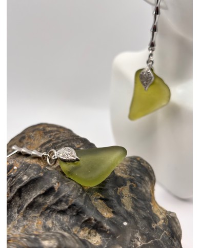 PENDIENTES DE CRISTAL MARINO O LÁGRIMAS DE SIRENA