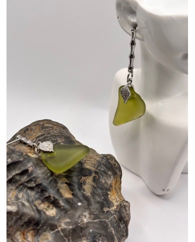 PENDIENTES DE CRISTAL MARINO O LÁGRIMAS DE SIRENA