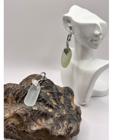 PENDIENTES DE CRISTAL MARINO O LÁGRIMAS DE SIRENA