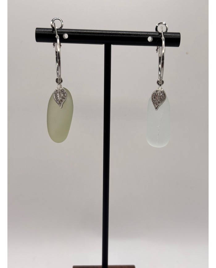 PENDIENTES DE CRISTAL MARINO O LÁGRIMAS DE SIRENA