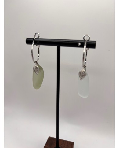 PENDIENTES DE CRISTAL MARINO O LÁGRIMAS DE SIRENA