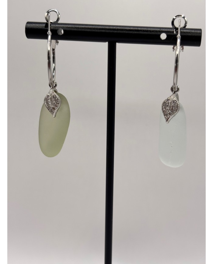 PENDIENTES DE CRISTAL MARINO O LÁGRIMAS DE SIRENA