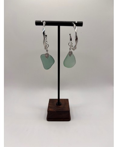 PENDIENTES DE CRISTAL MARINO ARTESANOS