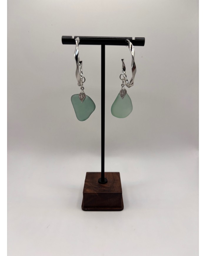 PENDIENTES DE CRISTAL MARINO ARTESANOS