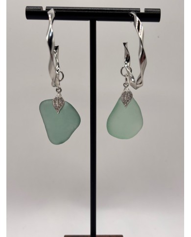 PENDIENTES DE CRISTAL MARINO ARTESANOS