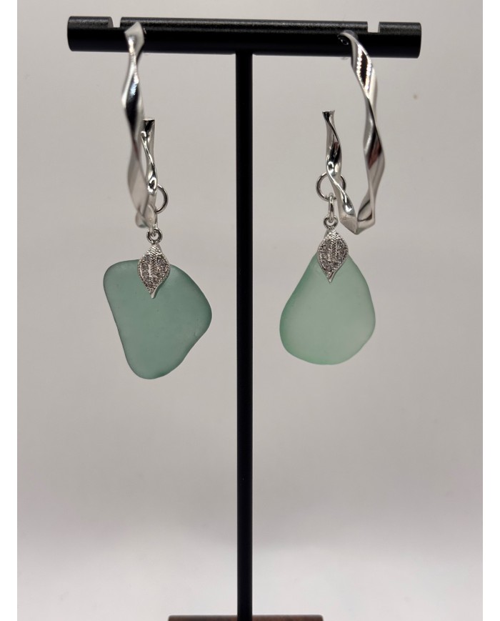 PENDIENTES DE CRISTAL MARINO ARTESANOS