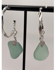 PENDIENTES DE CRISTAL MARINO ARTESANOS